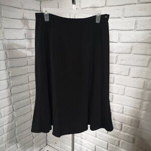Tradition Ladies Size 10 Black A-line Lined Side Zipper & Button Closure Skirt